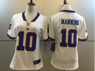 Women New York Giants 10 Eli Manning Football Jersey White