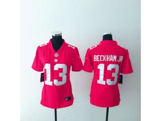 Women New York Giants 13 Odell Beckham JR Football Jersey Red