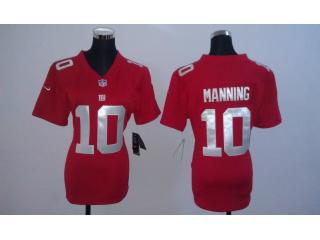 Women New York Giants 10 Eli Manning Football Jersey Red