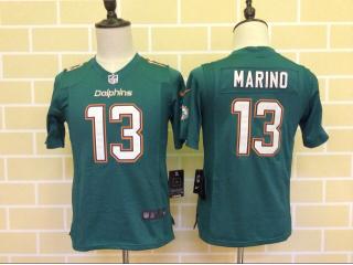 Youth Miami Dolphins 13 Dan Marino Football Jersey Green