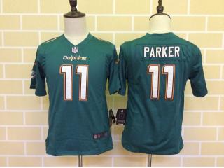 Youth Miami Dolphins 11 DeVante Parker Football Jersey Green