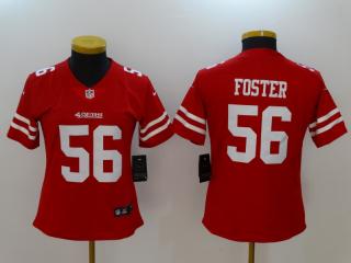 Women San Francisco 49ers 56 Reuben Foster Football Jersey Legend Red