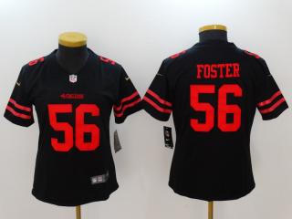 Women San Francisco 49ers 56 Reuben Foster Football Jersey Legend Black