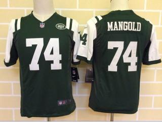 Youth New York Jets 74 Nick Mangold Football Jersey Green