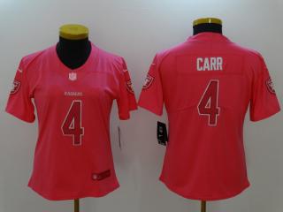 Women Oakland Raiders 4 Derek Carr Football Jersey Legend Red