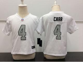 Toddler Oakland Raiders 4 Derek Carr Football Jersey White