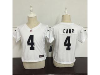 Toddler Oakland Raiders 4 Derek Carr Football Jersey White