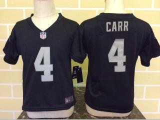 Toddler Oakland Raiders 4 Derek Carr Football Jersey Black