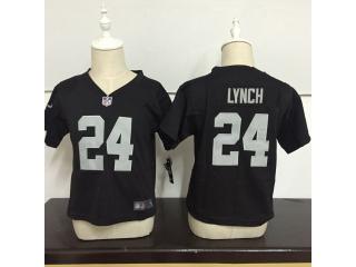 Toddler Oakland Raiders 24 Marshawn Lynch Football Jersey Black