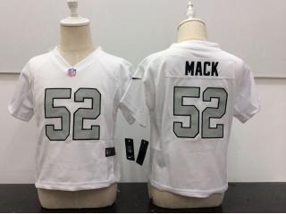 Toddler Oakland Raiders 52 Khalil Mack Football Jersey White