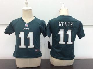Toddler Philadelphia Eagles 11 Carson Wentz Football Jersey Green