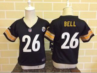 Toddler Pittsburgh Steelers 26 LeVeon Bell Football Jersey Black