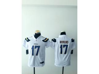 Youth San Diego Chargers 17 Philip Rivers Football Jersey White