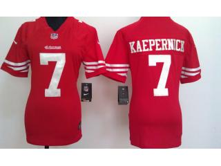 Women San Francisco 49ers 7 Colin Kaepernick Football Jersey Red
