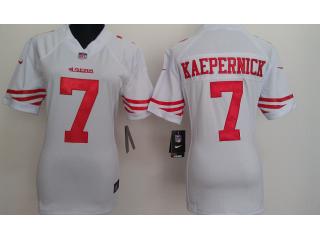Women San Francisco 49ers 7 Colin Kaepernick Football Jersey White