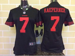 Women San Francisco 49ers 7 Colin Kaepernick Football Jersey Black