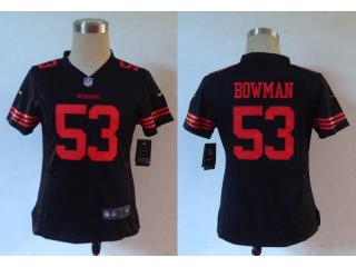 Women San Francisco 49ers 53 NaVorro Bowman Football Jersey Black