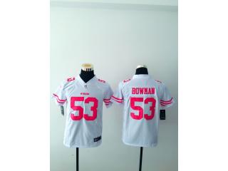 Youth San Francisco 49ers 53 NaVorro Bowman Football Jersey White