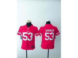 Youth San Francisco 49ers 53 NaVorro Bowman Football Jersey Red