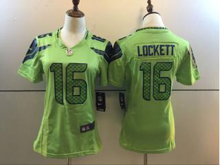 Women Seattle Seahawks 16 Tyler Lockett Football Jersey Green