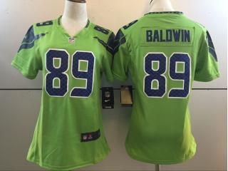 Women Seattle Seahawks 89 Doug Baldwin Football Jersey Green