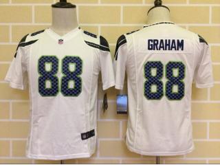 Youth Seattle Seahawks 88 Jimmy Graham Football Jersey White