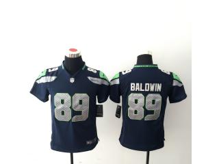 Youth Seattle Seahawks 89 Doug Baldwin Football Jersey Navy Blue