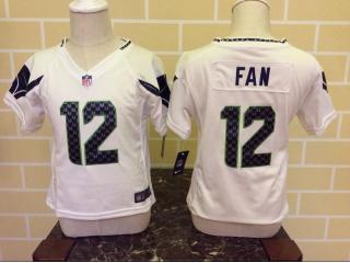 Toddler Seattle Seahawks 12 12th Fan Football Jersey White