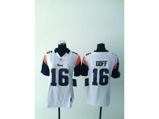 Women St. Louis Rams 16 Jared Goff Football Jersey White