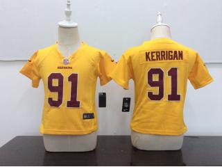 Toddler Washington Redskins 91 Ryan Kerrigan Football Jersey Yellow