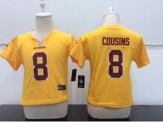 Toddler Washington Redskins 8 Kirk Cousins Football Jersey Yellow