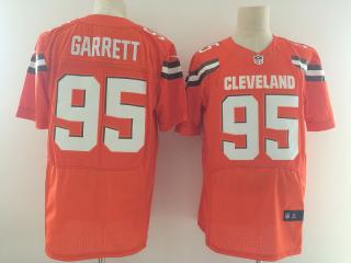 Cleveland Browns 95 Myles Garrett elite Elite Football Jersey Orange