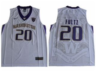 Washington Huskies 20 Markelle Fultz College Basketball Jersey White