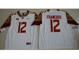 Florida State Seminoles 12 Deondre Francois College Football Jersey White