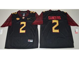 Florida State Seminoles 2 Deion Sanders College Football Jersey Black