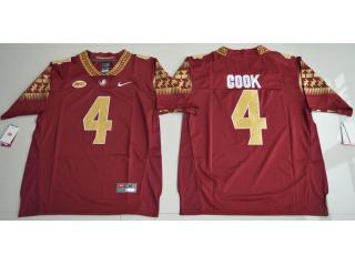 Florida State Seminoles 4 Dalvin Cook College Football Jersey Red