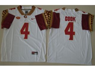 Florida State Seminoles 4 Dalvin Cook College Football Jersey White