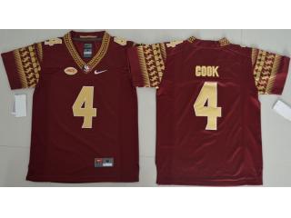 Youth Florida State Seminoles 4 Dalvin Cook College Football Jersey Red