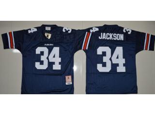 Auburn Tigers 34 Bo Jackson College Football Throwback Jersey Navy Blue