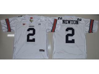 Auburn Tigers 2 Cameron Newton College Football Throwback Jersey White