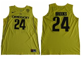 2017 Oregon Ducks 24 Dillon Brooks College Basketball Jersey Yellow