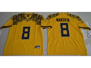 Oregon Duck 8 Marcus Mariota College Football Electric Lightning Jersey Yellow