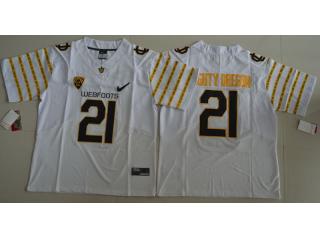 Oregon Duck 21 Spring Game Mighty Weebfoot 100th Rose Bowl Elite Jersey White