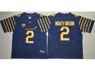 Oregon Duck 2 pring Game Mighty Weebfoot 100th Rose Bowl Elite Jersey Navy Blue