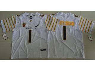 Oregon Duck 1 pring Game Mighty Weebfoot 100th Rose Bowl Elite Jersey White