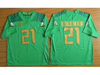 Oregon Duck 21 Royce Freeman College Football Jersey Green