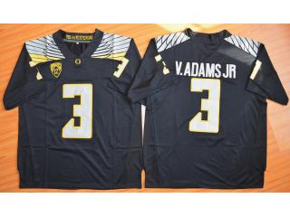 Oregon Duck 3 Vernon Adams Jr College Football Jersey Black