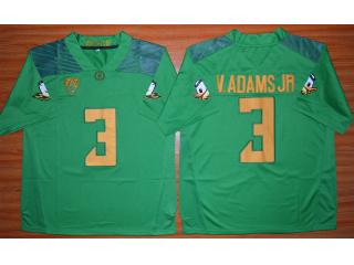 Oregon Duck 3 Vernon Adams Jr College Football Jersey Green