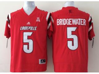 Louisville Cardinals 5 Teddy Bridgewater College Football Jersey Red