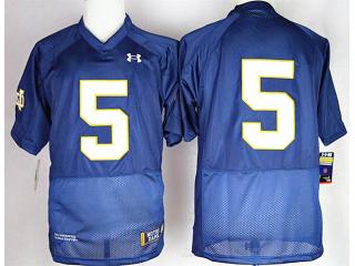 Norte Dame Fighting Irish 5 Shamrock Series College Football Jersey Navy Blue